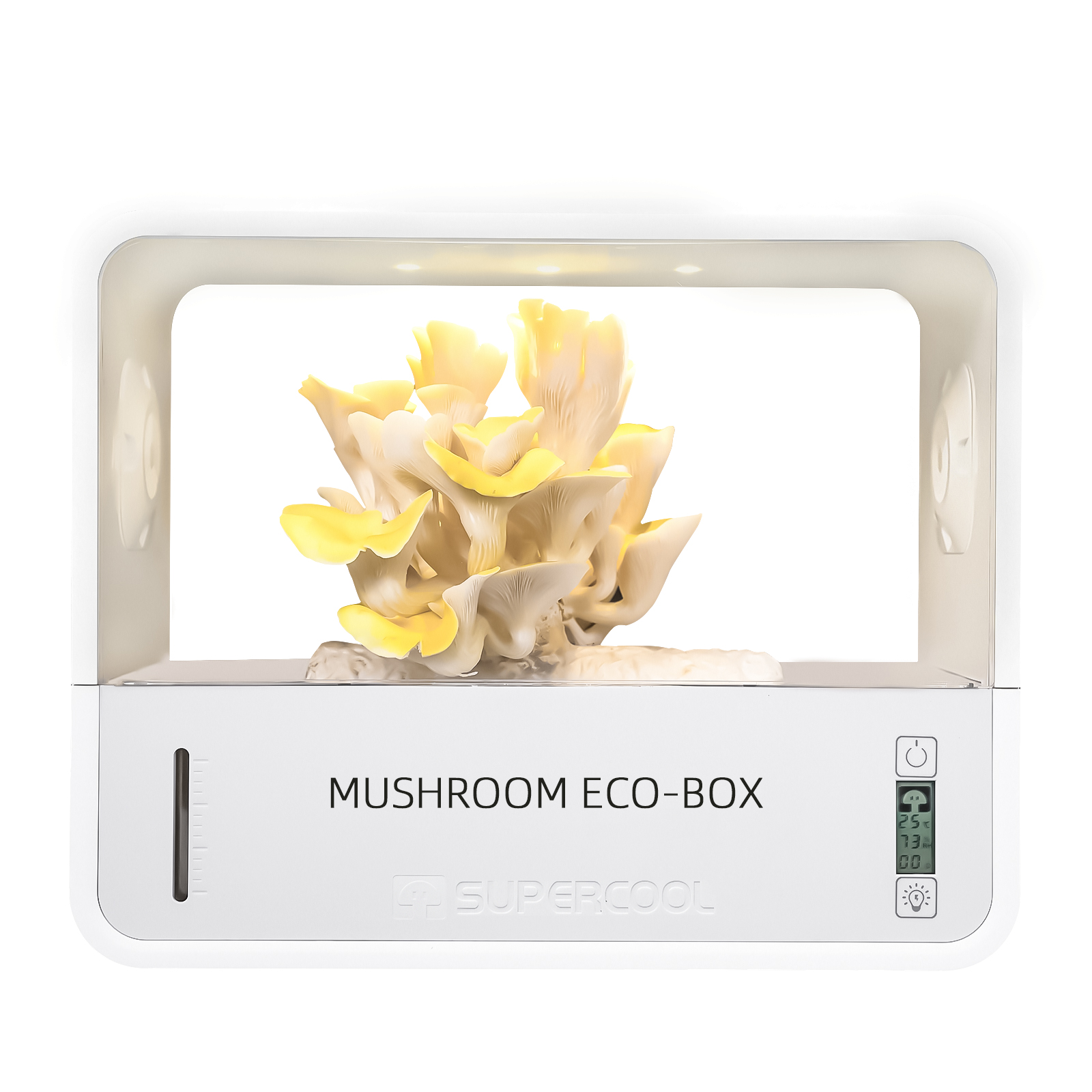 SUPERCOOL SmartFungi Box front view in bright studio lighting